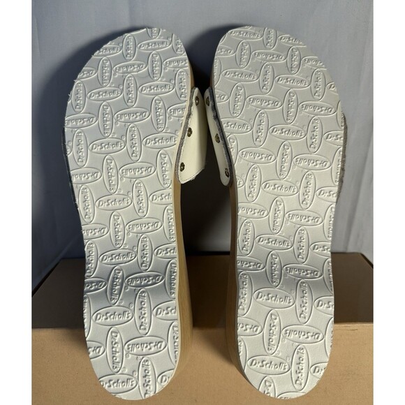 Dr . Scholls White Italian The Original Wooden Exercise Clog Sandals Size 9M - Picture 7 of 7